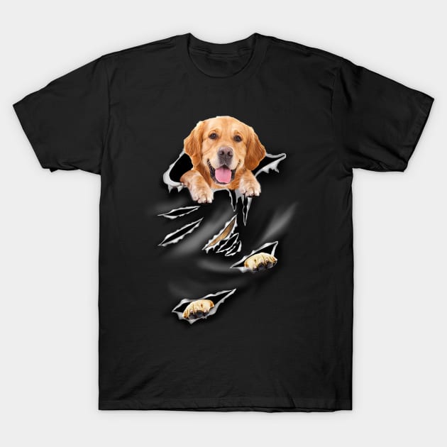 Golden Retriever Face Mask T-Shirt by Karamaster